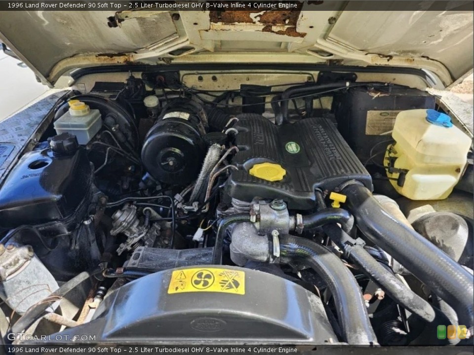 2.5 Liter Turbodiesel OHV 8-Valve Inline 4 Cylinder Engine for the 1996 Land Rover Defender #146645461