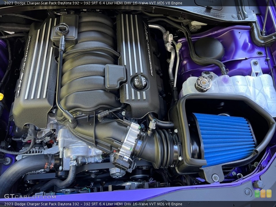 392 SRT 6.4 Liter HEMI OHV 16-Valve VVT MDS V8 2023 Dodge Charger Engine