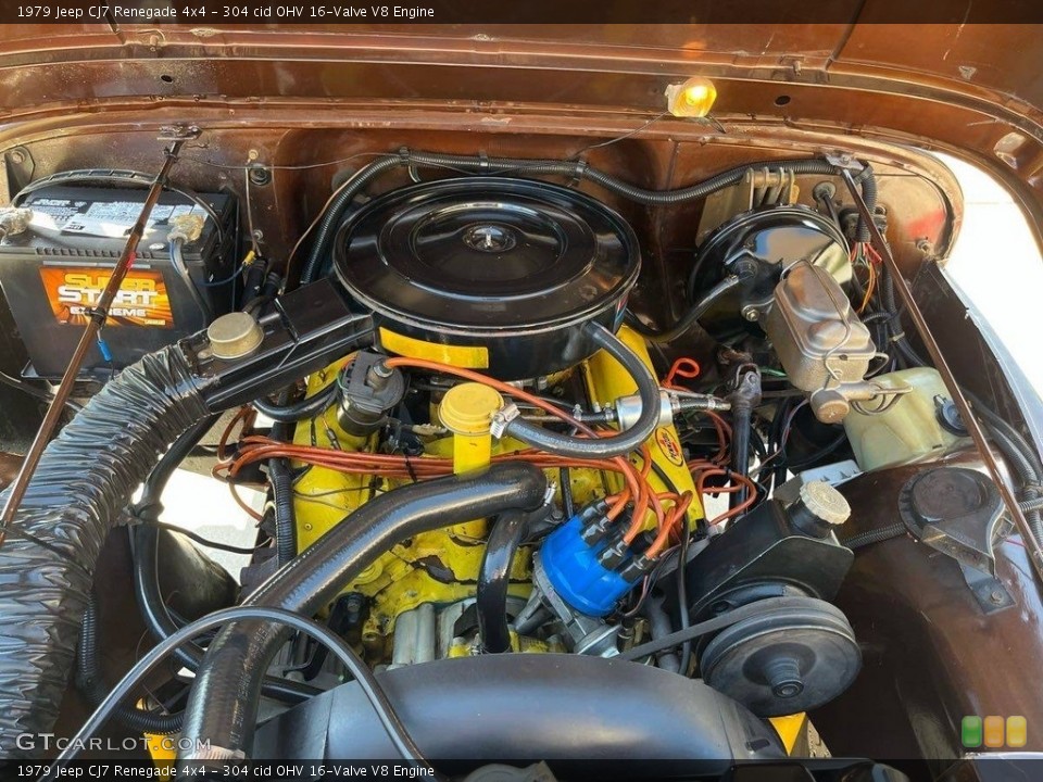 304 cid OHV 16-Valve V8 1979 Jeep CJ7 Engine
