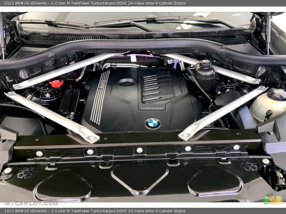 3.0 Liter M TwinPower Turbocharged DOHC 24-Valve Inline 6 Cylinder 2021 BMW X6 Engine