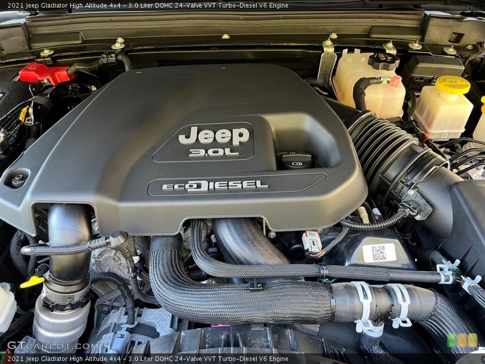 3.0 Liter DOHC 24-Valve VVT Turbo-Diesel V6 2021 Jeep Gladiator Engine