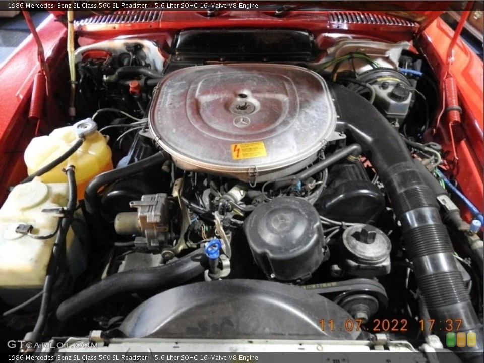 5.6 Liter SOHC 16-Valve V8 Engine for the 1986 Mercedes-Benz SL Class #146753004