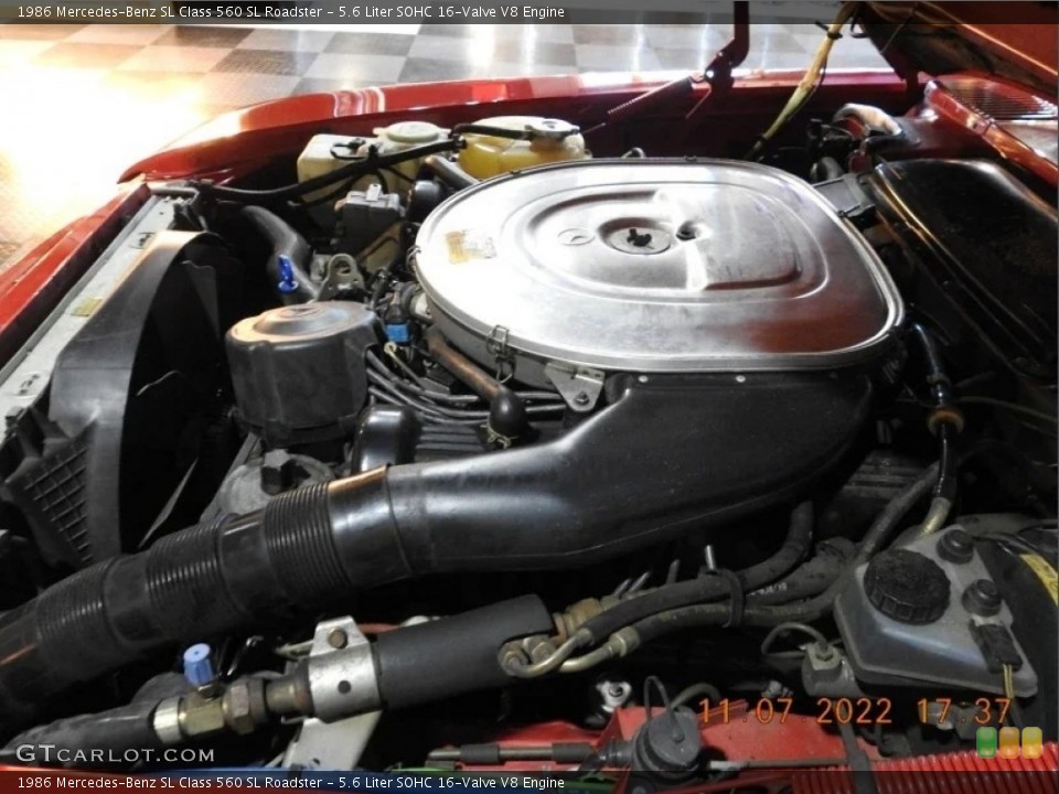 5.6 Liter SOHC 16-Valve V8 Engine for the 1986 Mercedes-Benz SL Class #146753040