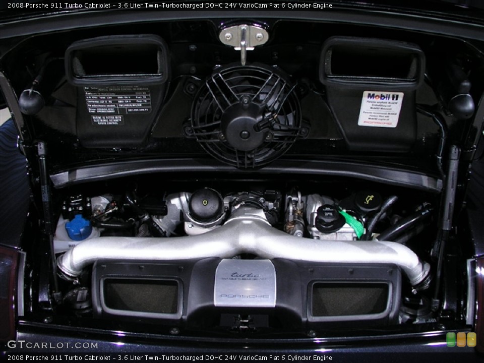 3.6 Liter Twin-Turbocharged DOHC 24V VarioCam Flat 6 Cylinder Engine for the 2008 Porsche 911 #194636
