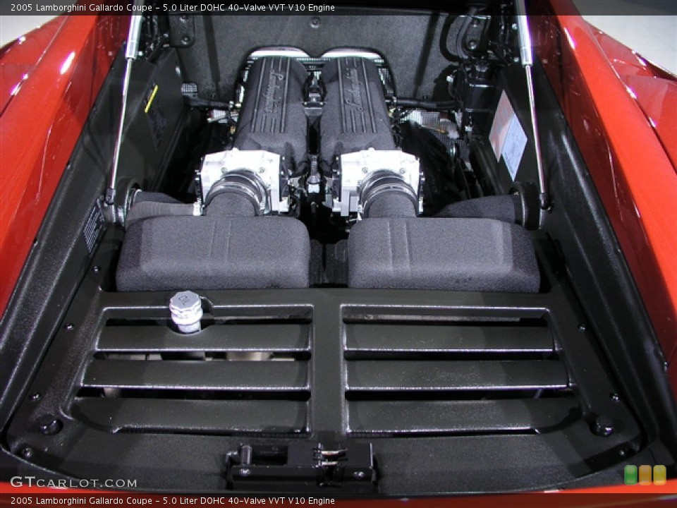 5.0 Liter DOHC 40-Valve VVT V10 Engine for the 2005 Lamborghini Gallardo #199074