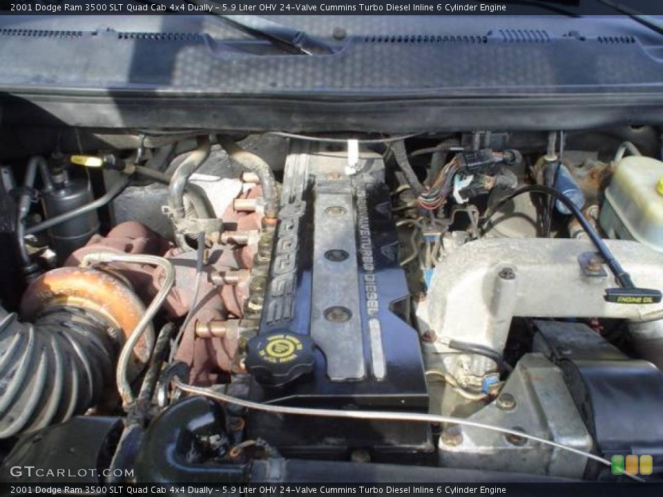 5.9 Liter OHV 24-Valve Cummins Turbo Diesel Inline 6 Cylinder Engine for the 2001 Dodge Ram 3500 #21894831