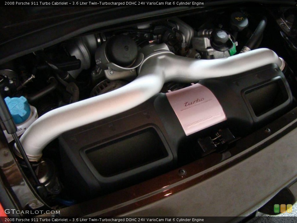 3.6 Liter Twin-Turbocharged DOHC 24V VarioCam Flat 6 Cylinder Engine for the 2008 Porsche 911 #2354653