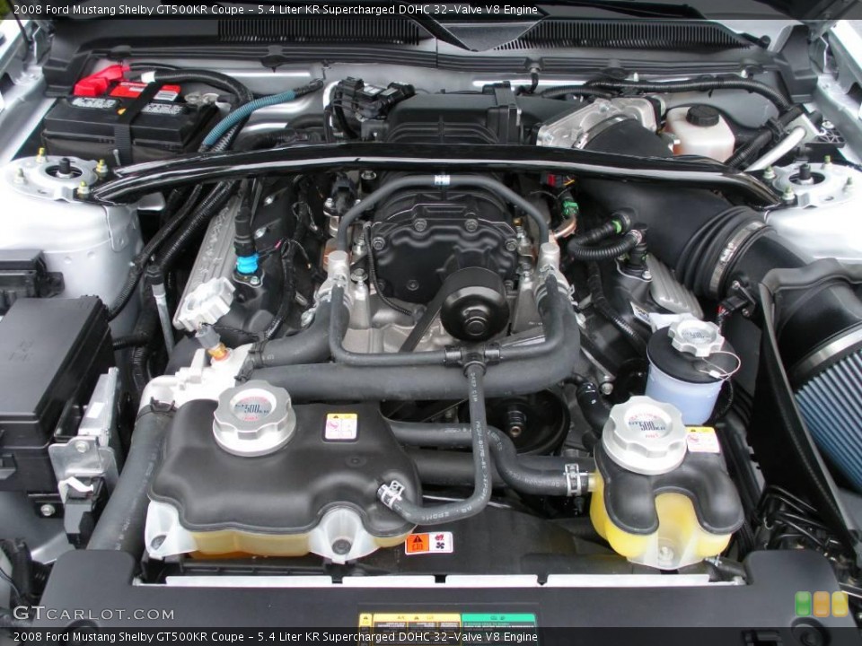 5.4 Liter KR Supercharged DOHC 32-Valve V8 Engine for the 2008 Ford Mustang #24484159