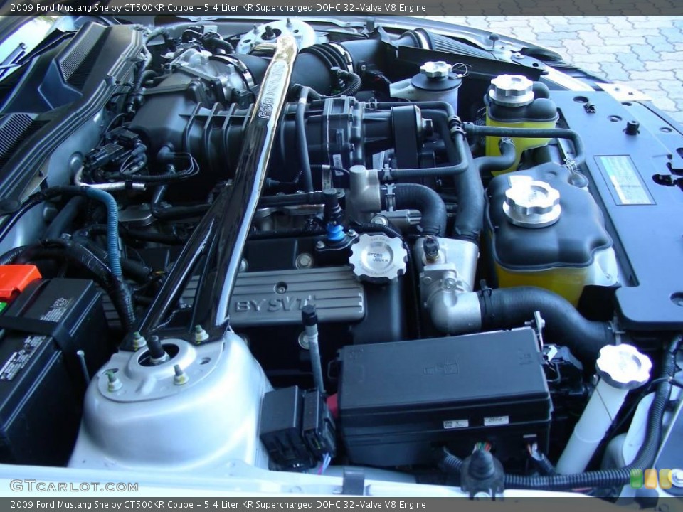 5.4 Liter KR Supercharged DOHC 32-Valve V8 Engine for the 2009 Ford Mustang #24799242