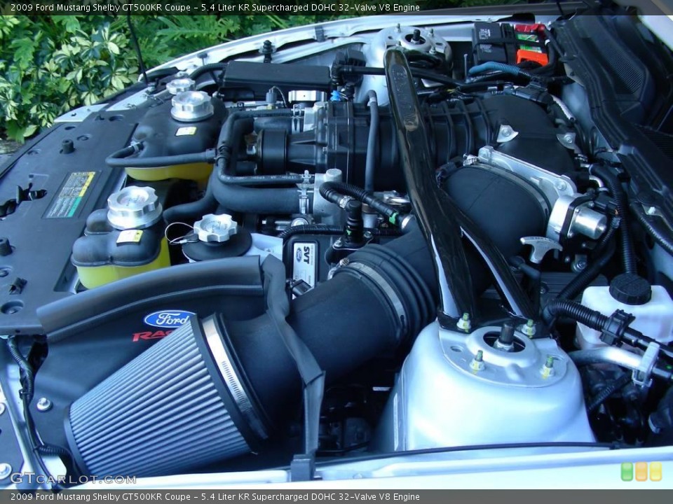 5.4 Liter KR Supercharged DOHC 32-Valve V8 Engine for the 2009 Ford Mustang #24799246