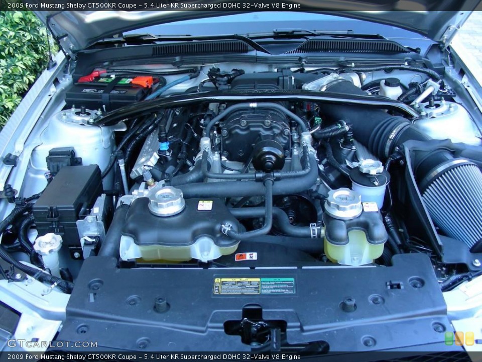 5.4 Liter KR Supercharged DOHC 32-Valve V8 Engine for the 2009 Ford Mustang #24799262
