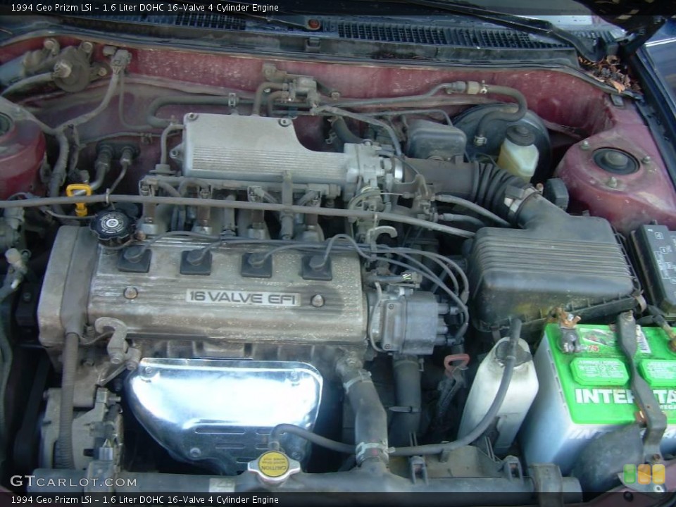 1.6 Liter DOHC 16-Valve 4 Cylinder 1994 Geo Prizm Engine