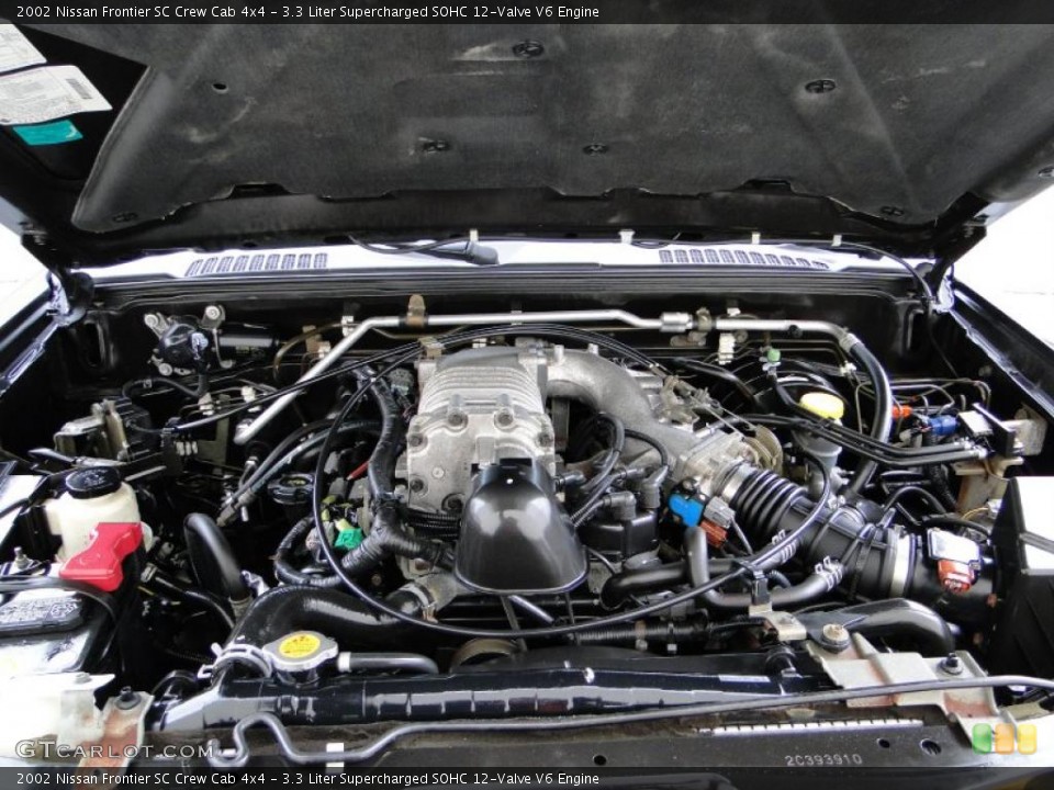 3.3 Liter Supercharged SOHC 12-Valve V6 2002 Nissan Frontier Engine