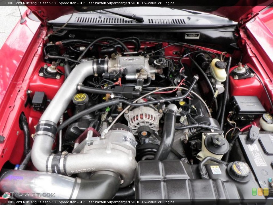 4.6 Liter Paxton Supercharged SOHC 16-Valve V8 Engine for the 2000 Ford Mustang #26998535