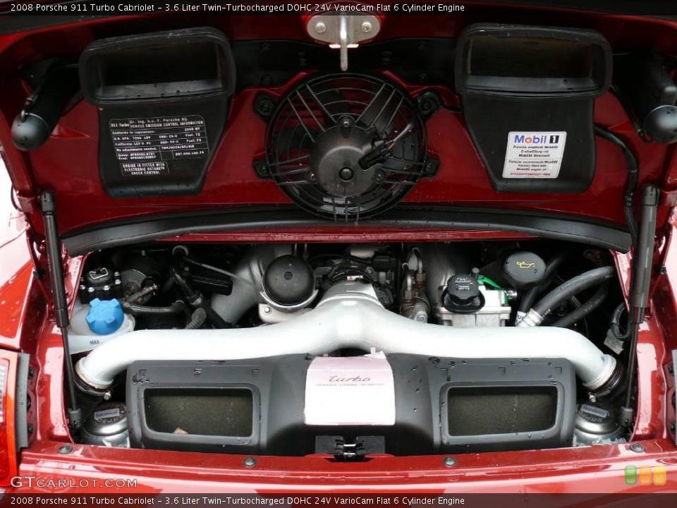 3.6 Liter Twin-Turbocharged DOHC 24V VarioCam Flat 6 Cylinder Engine for the 2008 Porsche 911 #2836297