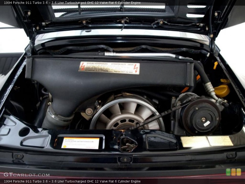 3.6 Liter Turbocharged OHC 12 Valve Flat 6 Cylinder 1994 Porsche 911 Engine