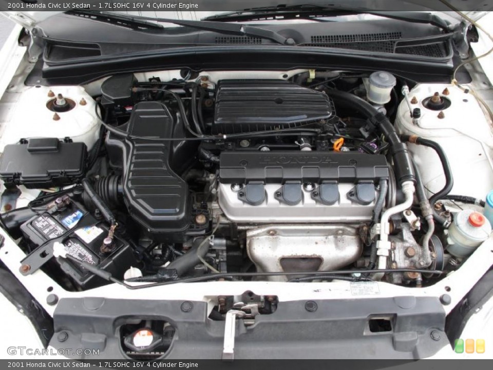 1.7L SOHC 16V 4 Cylinder Engine for the 2001 Honda Civic #37387380
