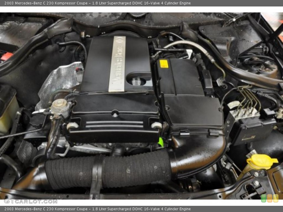 1.8 Liter Supercharged DOHC 16-Valve 4 Cylinder Engine for the 2003 Mercedes-Benz C #37505116