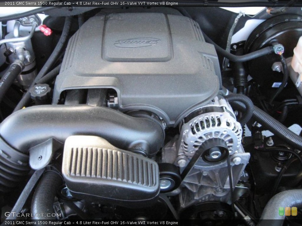 4.8 Liter Flex-Fuel OHV 16-Valve VVT Vortec V8 Engine for the 2011 GMC Sierra 1500 #37547200