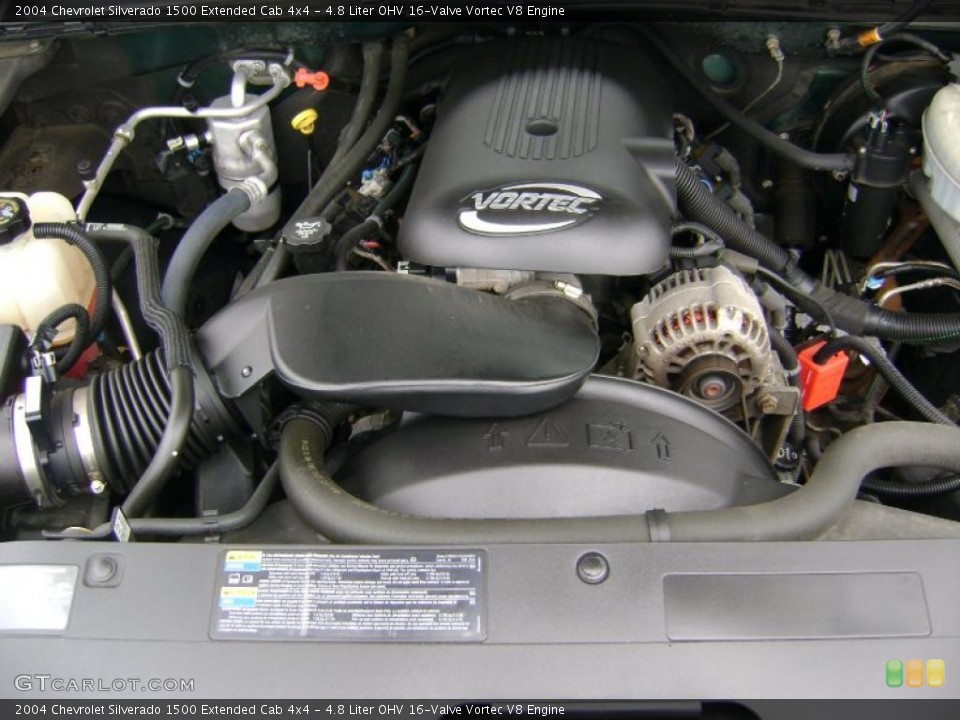4.8 Liter OHV 16-Valve Vortec V8 2004 Chevrolet Silverado 1500 Engine