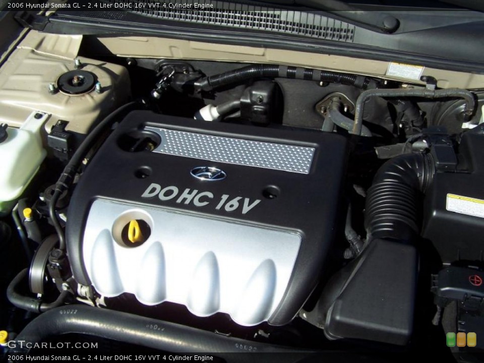 2.4 Liter DOHC 16V VVT 4 Cylinder Engine for the 2006 Hyundai Sonata #37631048