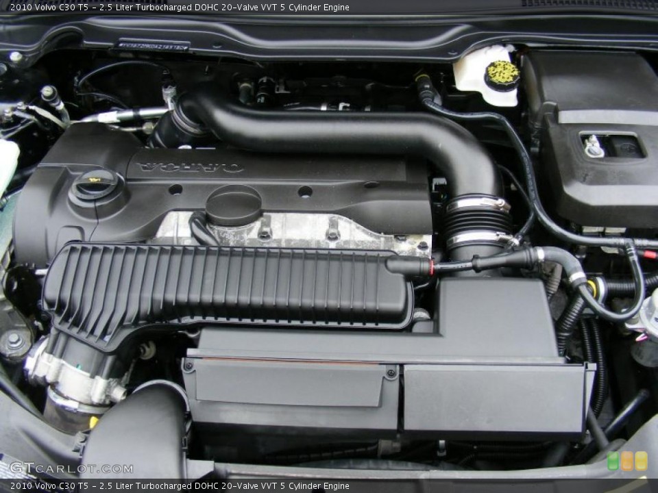 2.5 Liter Turbocharged DOHC 20-Valve VVT 5 Cylinder 2010 Volvo C30 Engine