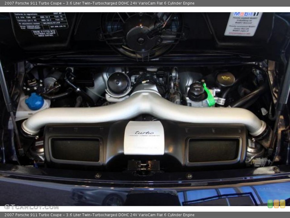 3.6 Liter Twin-Turbocharged DOHC 24V VarioCam Flat 6 Cylinder Engine for the 2007 Porsche 911 #37660138