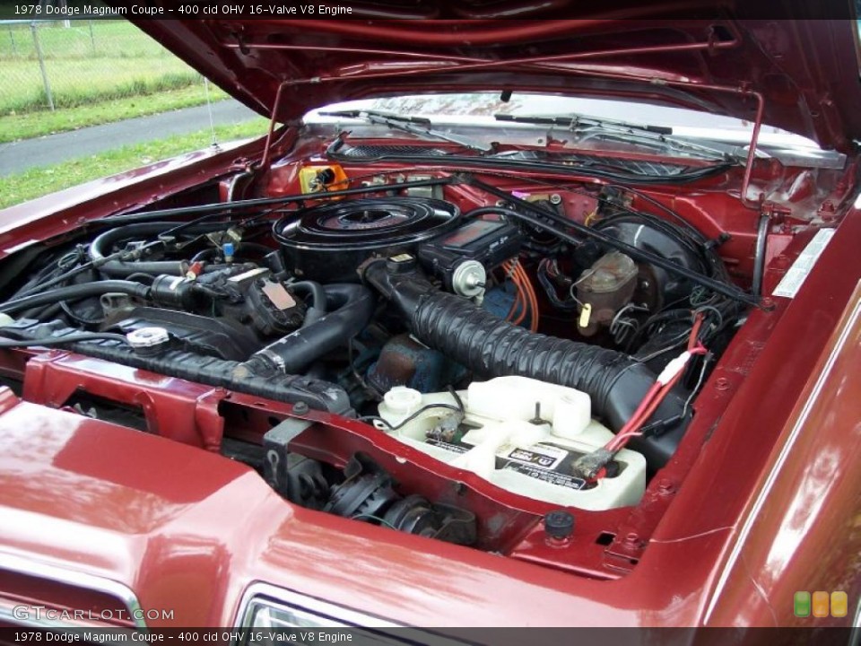 400 cid OHV 16-Valve V8 1978 Dodge Magnum Engine