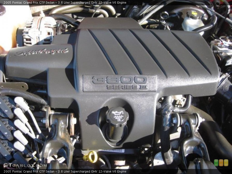 3.8 Liter Supercharged OHV 12-Valve V6 Engine for the 2005 Pontiac Grand Prix #37700769