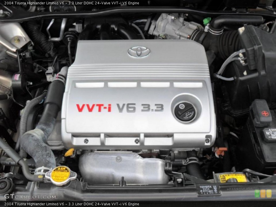 3.3 Liter DOHC 24-Valve VVT-i V6 Engine for the 2004 Toyota Highlander #37728927