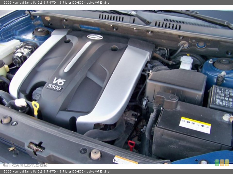3.5 Liter DOHC 24 Valve V6 Engine for the 2006 Hyundai Santa Fe #37757070