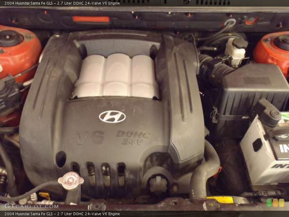 2.7 Liter DOHC 24-Valve V6 Engine for the 2004 Hyundai Santa Fe #37778896
