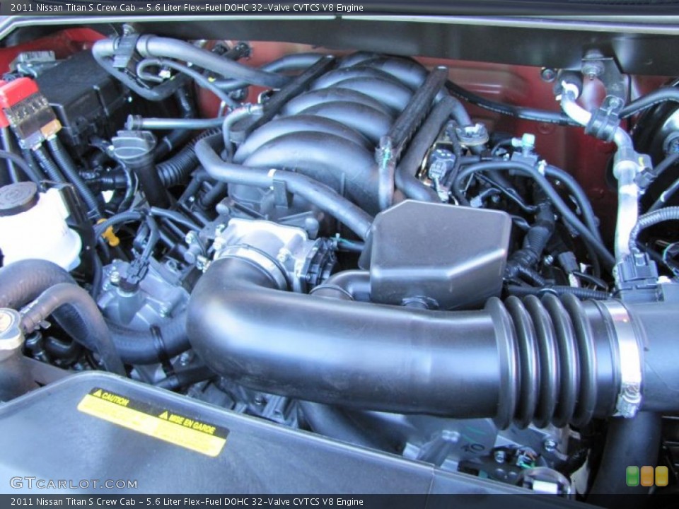5.6 Liter Flex-Fuel DOHC 32-Valve CVTCS V8 Engine for the 2011 Nissan Titan #37800148