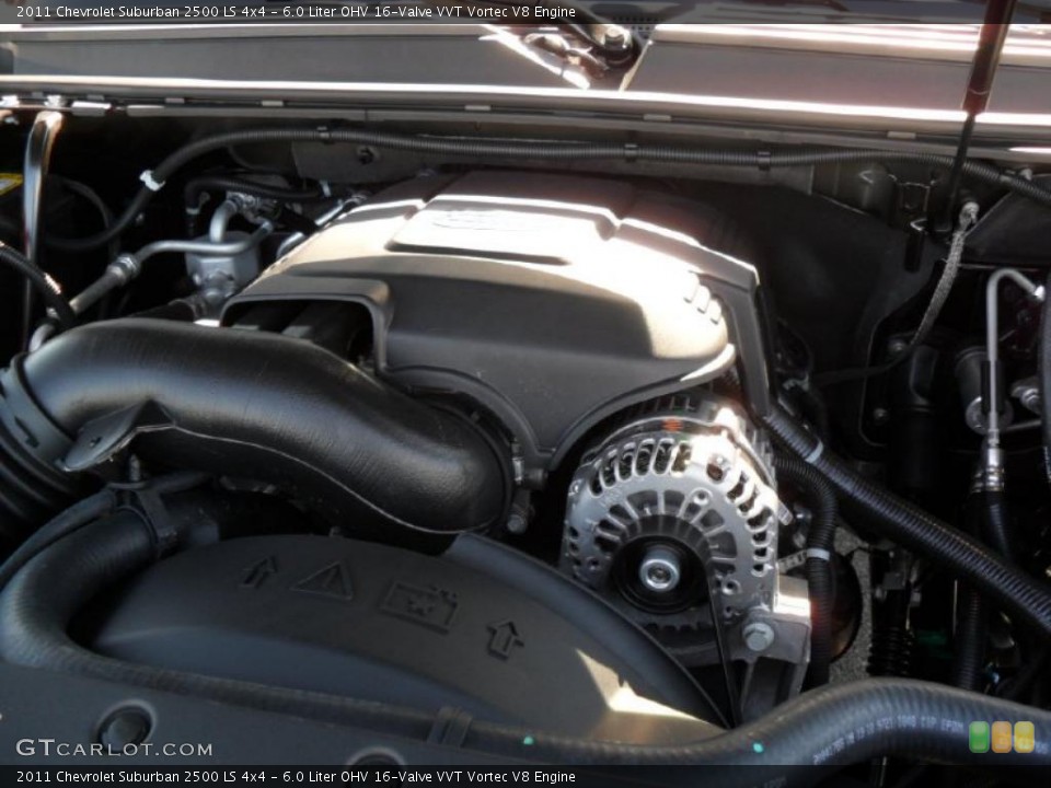 6.0 Liter OHV 16-Valve VVT Vortec V8 2011 Chevrolet Suburban Engine