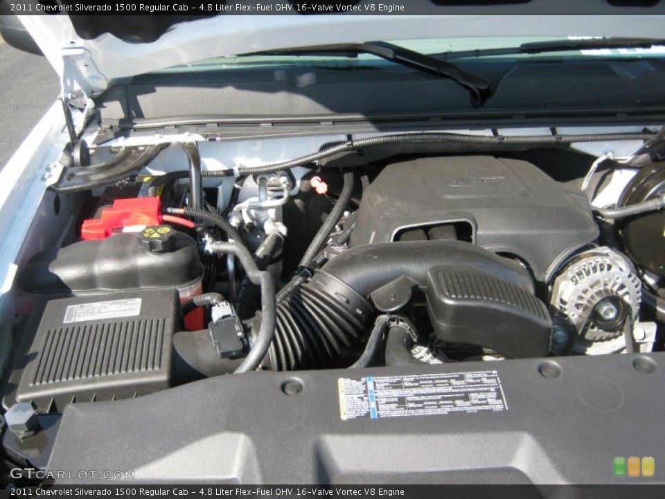 4.8 Liter Flex-Fuel OHV 16-Valve Vortec V8 Engine for the 2011 Chevrolet Silverado 1500 #37820082