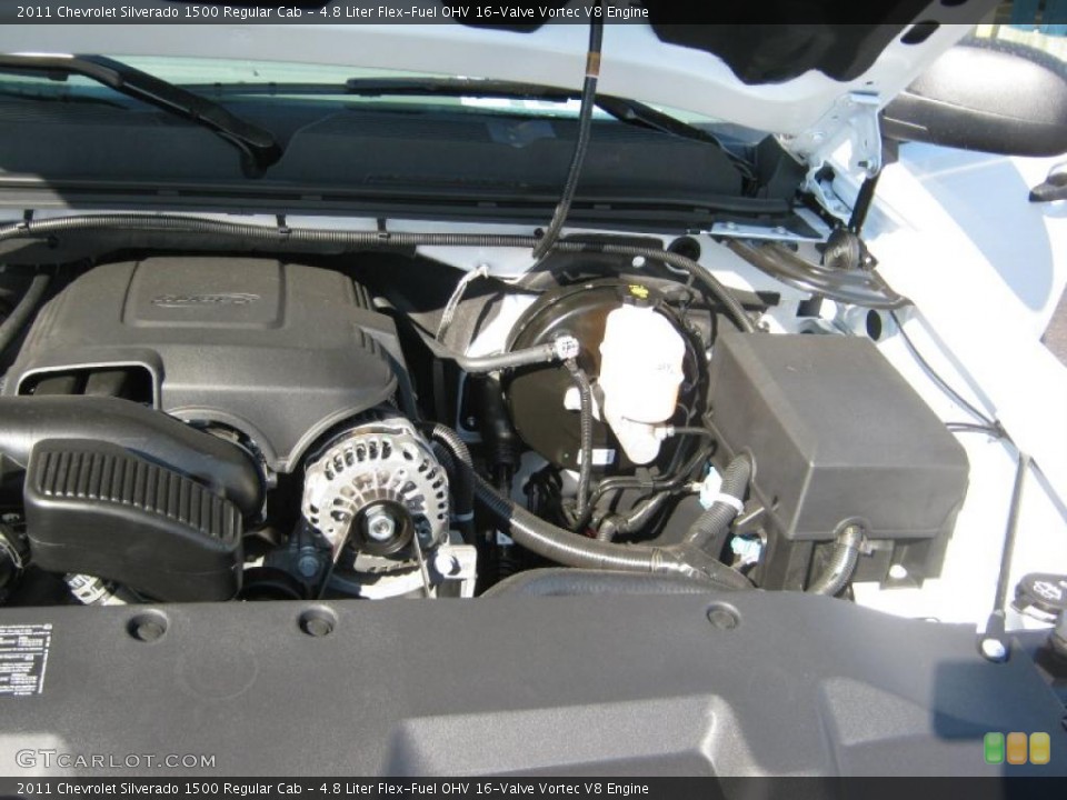 4.8 Liter Flex-Fuel OHV 16-Valve Vortec V8 Engine for the 2011 Chevrolet Silverado 1500 #37820094