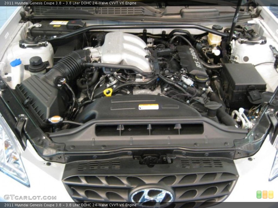 3.8 Liter DOHC 24-Valve CVVT V6 Engine for the 2011 Hyundai Genesis Coupe #37842459