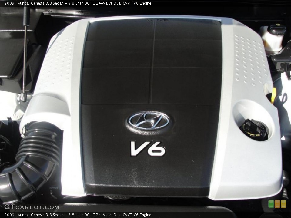 3.8 Liter DOHC 24-Valve Dual CVVT V6 Engine for the 2009 Hyundai Genesis #37897559