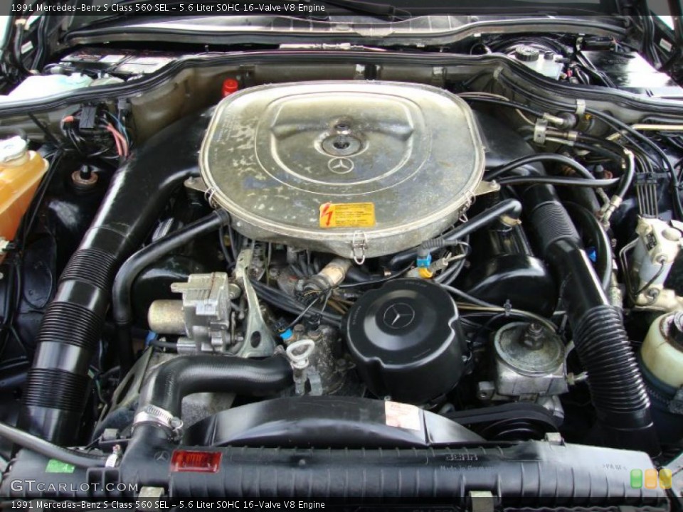 5.6 Liter SOHC 16-Valve V8 Engine for the 1991 Mercedes-Benz S Class #37912949