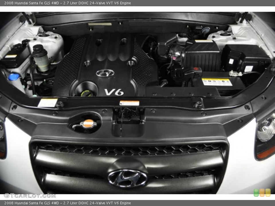 2.7 Liter DOHC 24-Valve VVT V6 Engine for the 2008 Hyundai Santa Fe #37944791