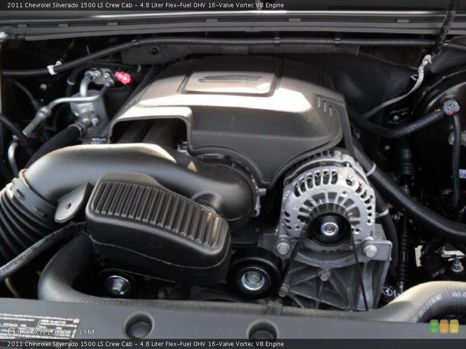 4.8 Liter Flex-Fuel OHV 16-Valve Vortec V8 Engine for the 2011 Chevrolet Silverado 1500 #37969264