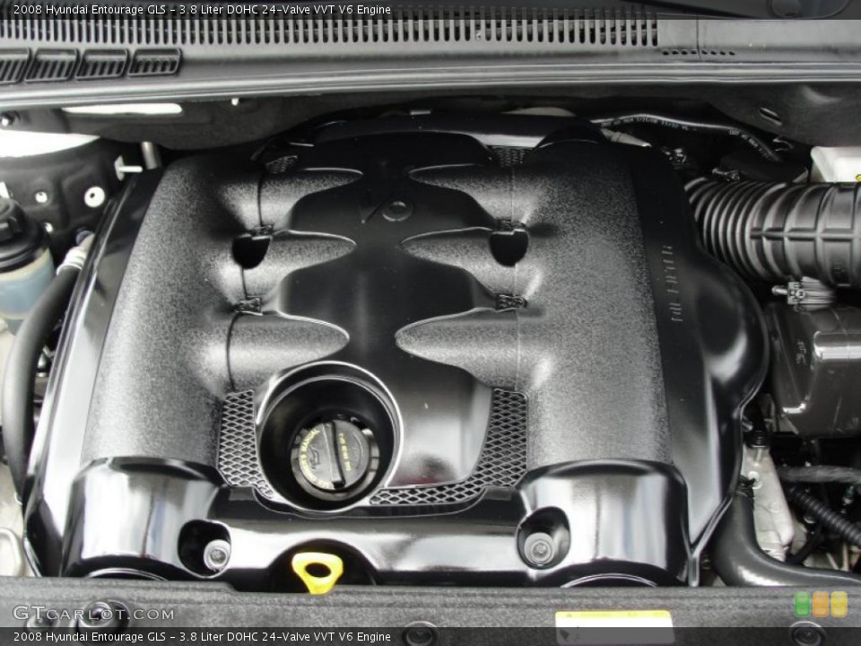 3.8 Liter DOHC 24-Valve VVT V6 2008 Hyundai Entourage Engine