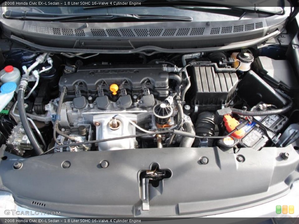 1.8 Liter SOHC 16-Valve 4 Cylinder Engine for the 2008 Honda Civic #38029582