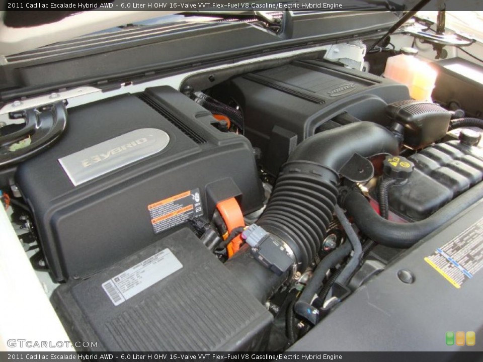6.0 Liter H OHV 16-Valve VVT Flex-Fuel V8 Gasoline/Electric Hybrid Engine for the 2011 Cadillac Escalade #38059333