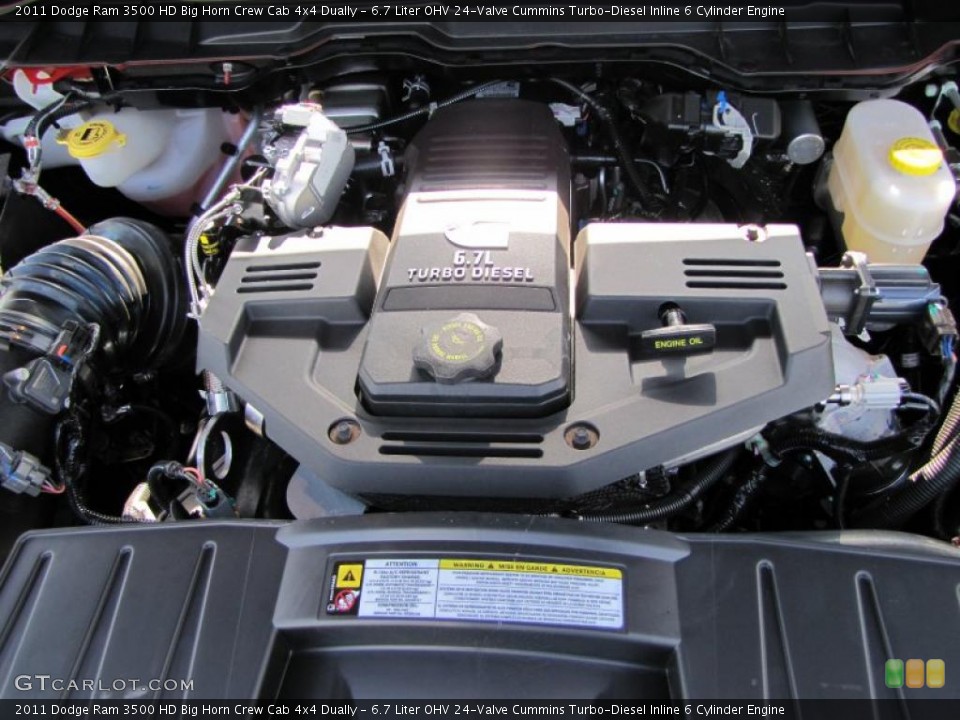 6.7 Liter OHV 24-Valve Cummins Turbo-Diesel Inline 6 Cylinder Engine for the 2011 Dodge Ram 3500 HD #38078171