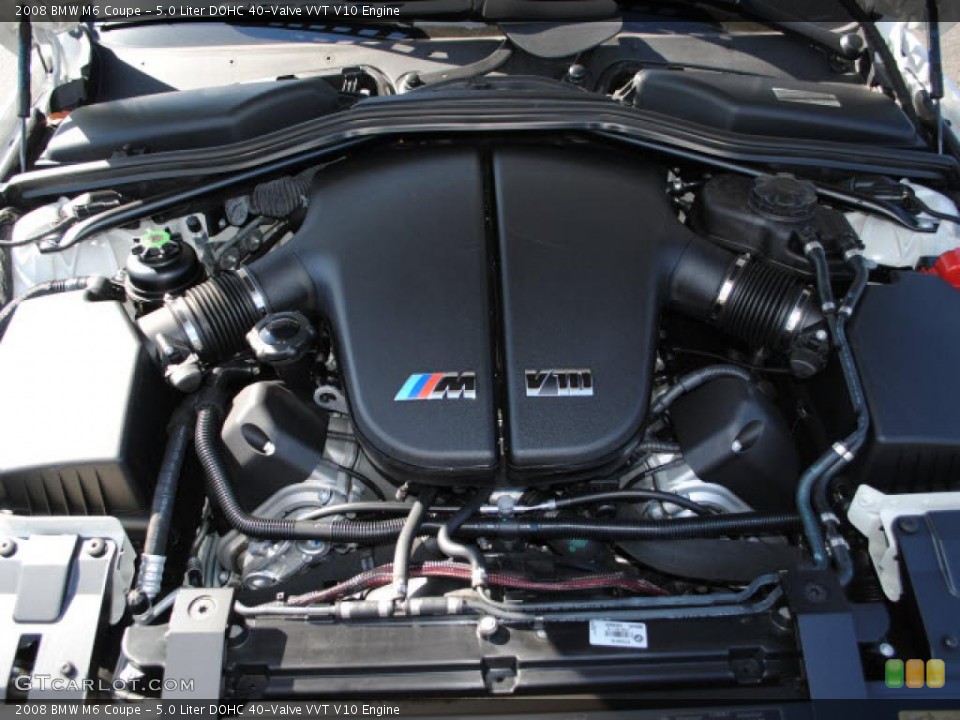 5.0 Liter DOHC 40-Valve VVT V10 Engine for the 2008 BMW M6 #38133522