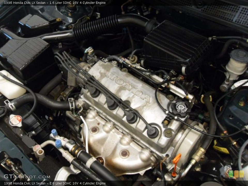 1.6 Liter SOHC 16V 4 Cylinder Engine for the 1998 Honda Civic #38223226
