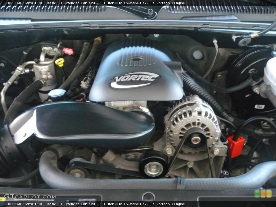 5.3 Liter OHV 16-Valve Flex-Fuel Vortec V8 2007 GMC Sierra 1500 Engine