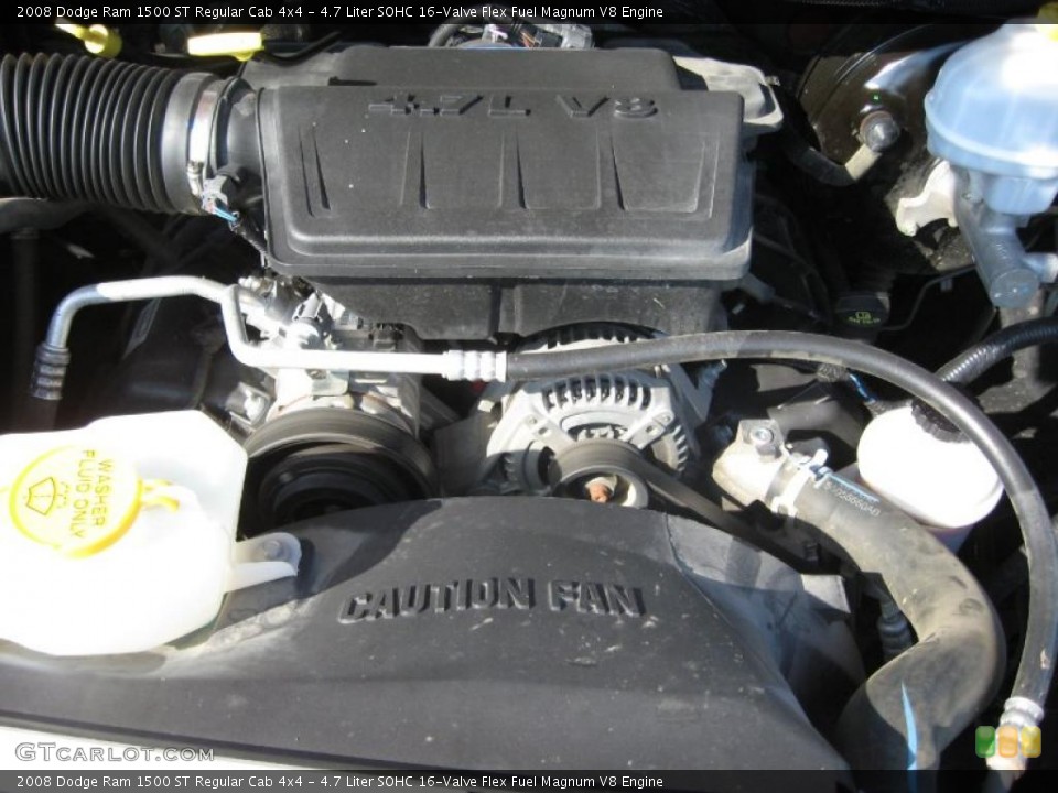 4.7 Liter SOHC 16-Valve Flex Fuel Magnum V8 Engine for the 2008 Dodge Ram 1500 #38279416