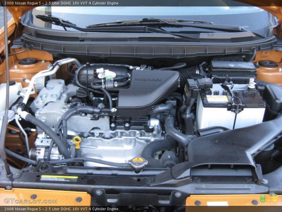 2.5 Liter DOHC 16V VVT 4 Cylinder 2008 Nissan Rogue Engine
